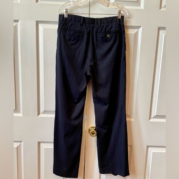 NAVY BLUE PINSTRIPE PANTS BY BANANA REPUBLIC SIZE 32/30 EUC - Picture 5 of 6